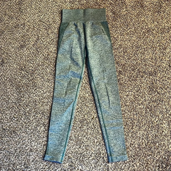 Gymshark Women’s S Flex Leggings Dark Green Marl - Picture 2 of 6